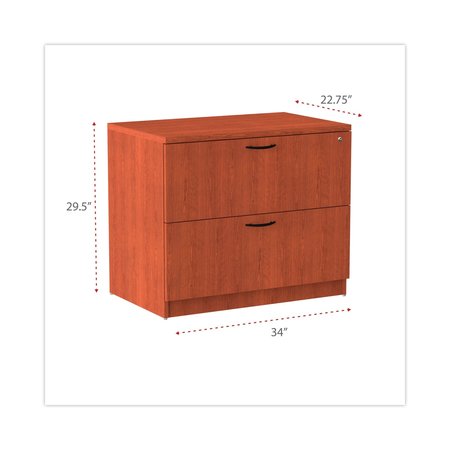 Alera 34 in W 2 Drawer File Cabinets, Medium Cherry, Letter/Legal ALEVA513622MC